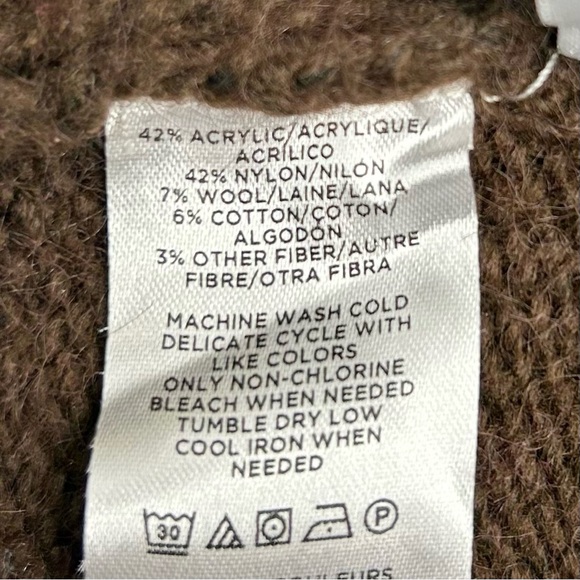 Lou & Grey Chocolate Knit Fairisle Mock Neck Sweater Women’s S Colorful - Picture 13 of 16